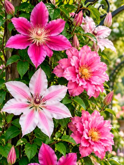 Clematis Pink Blossom Collection – 3 Plants