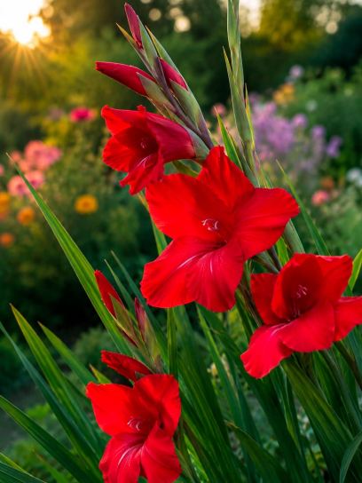 Gladiolus colvillei "Red Drizzle"