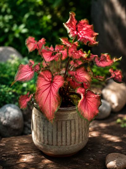 Caladium "Cherry Tart"