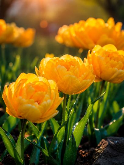 Tulipa "Yellow Pompenette"