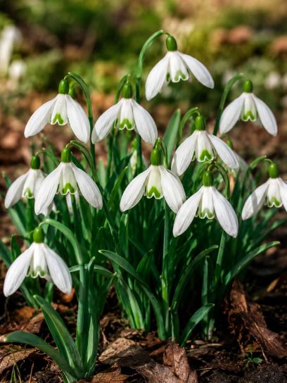 Galanthus elwesii -in the green-
