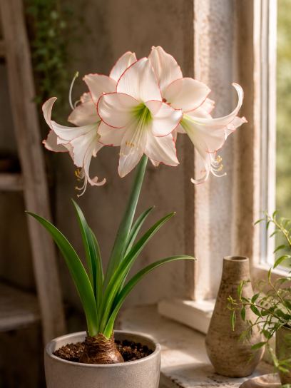 Hippeastrum "Picotee Red Lining"