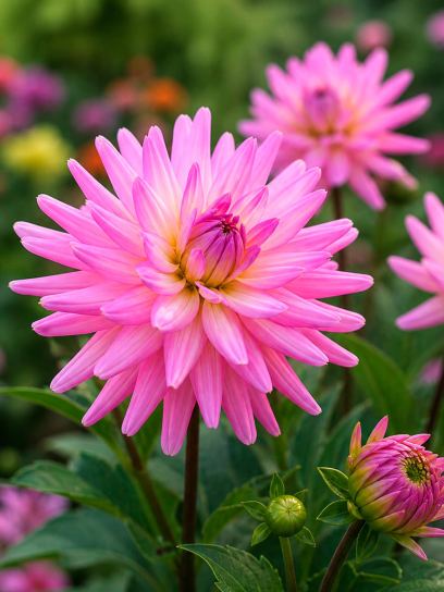 Dahlia "Karma Pink Corona"