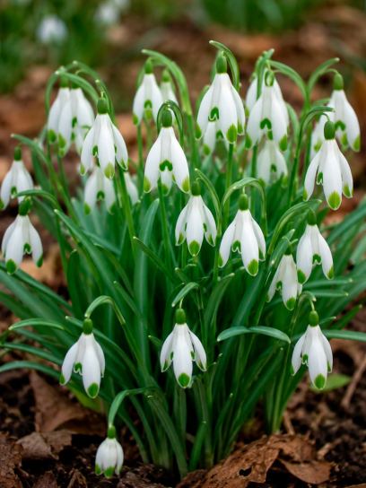 Galanthus nivalis "Viridapice"